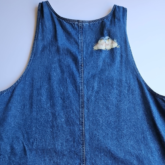 Vintage Overall Jean Dress with Applique Plus 24 - Picture 10 of 13